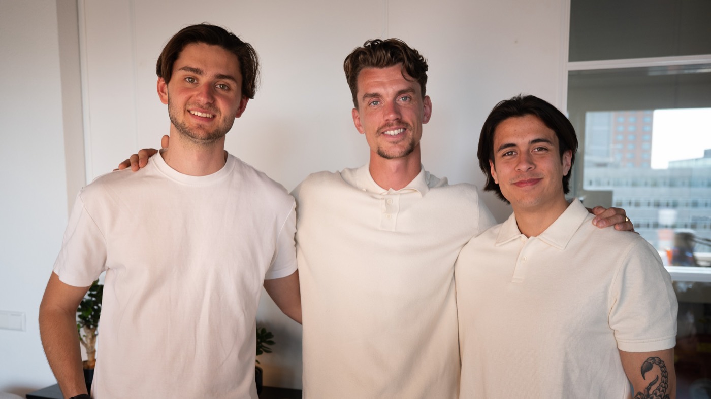 Jeroen Bouman (midden) met Jamar en Stephan